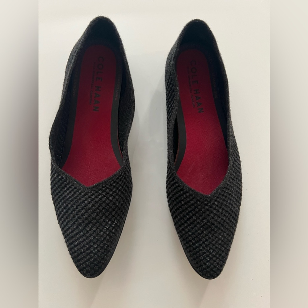 Black knit ballet flats- NWOT